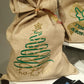 Hotte de Noël personnalisable en toile de jute – 3 modèles au choix