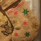 Chaussette de Noël personnalisable en toile de jute