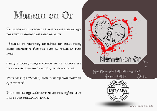 Tee-Shirt manches courtes "Maman en Or"